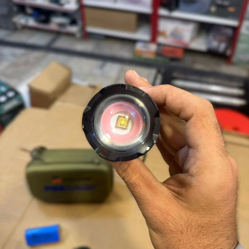 P-90 Powerful Flashlight Torch – 2 KM Ultra Long Range